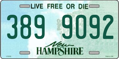 NH license plate 3899092