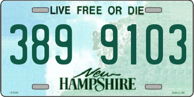 NH license plate 3899103