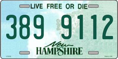 NH license plate 3899112