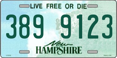 NH license plate 3899123
