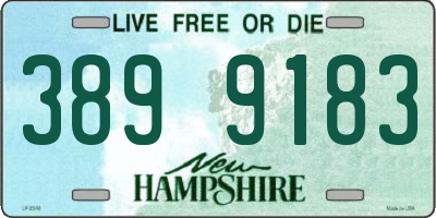 NH license plate 3899183