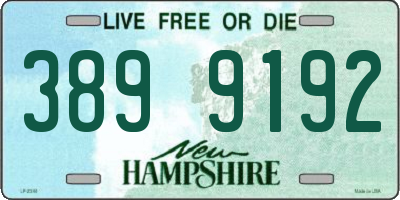 NH license plate 3899192