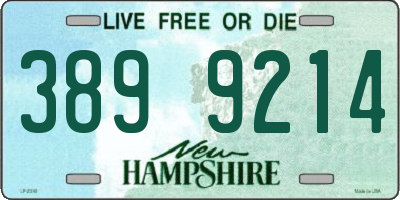 NH license plate 3899214