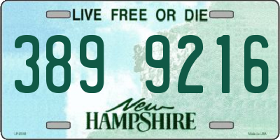 NH license plate 3899216