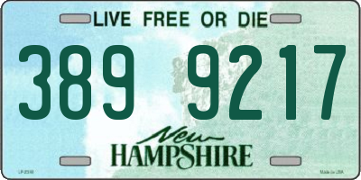 NH license plate 3899217