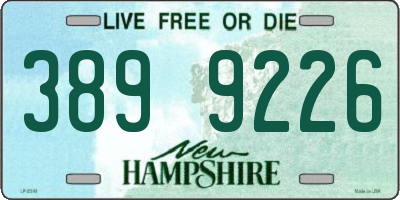 NH license plate 3899226