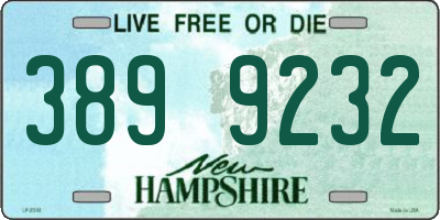 NH license plate 3899232