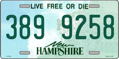 NH license plate 3899258