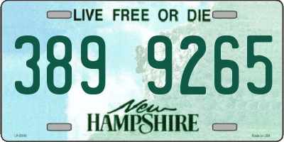 NH license plate 3899265