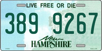 NH license plate 3899267