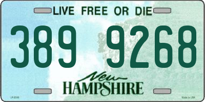 NH license plate 3899268