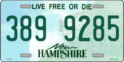 NH license plate 3899285
