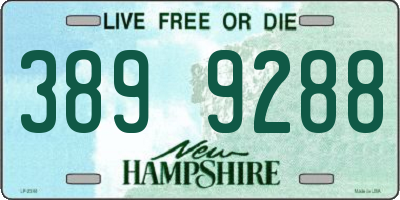 NH license plate 3899288