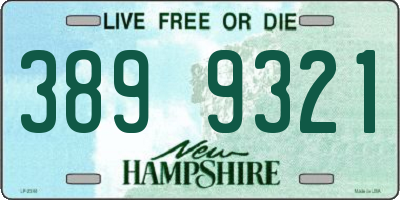 NH license plate 3899321