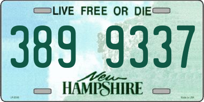 NH license plate 3899337