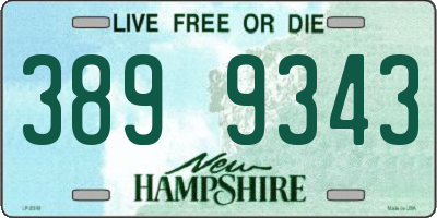NH license plate 3899343