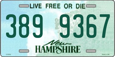 NH license plate 3899367