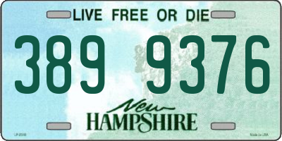 NH license plate 3899376