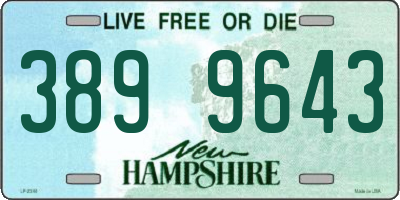NH license plate 3899643