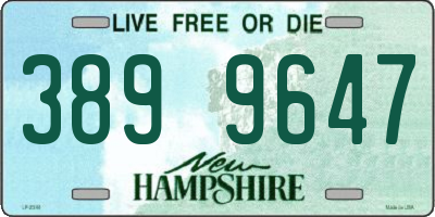 NH license plate 3899647
