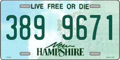 NH license plate 3899671