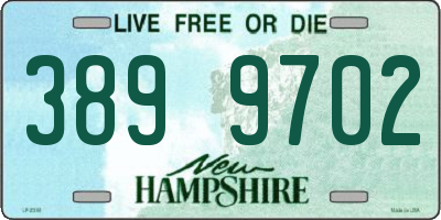 NH license plate 3899702