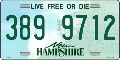 NH license plate 3899712