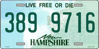 NH license plate 3899716