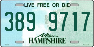 NH license plate 3899717