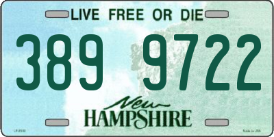 NH license plate 3899722