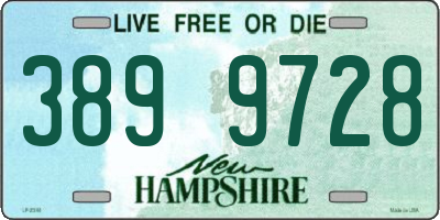 NH license plate 3899728