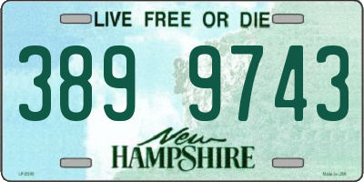 NH license plate 3899743