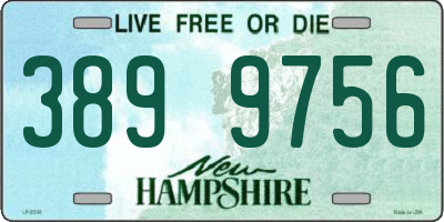 NH license plate 3899756