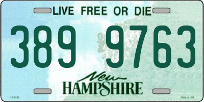 NH license plate 3899763