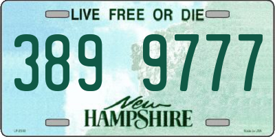 NH license plate 3899777