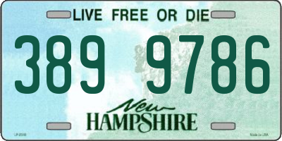 NH license plate 3899786