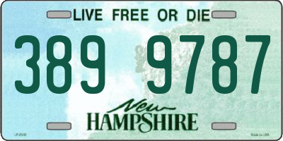 NH license plate 3899787