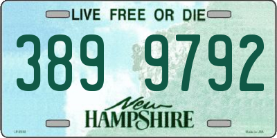 NH license plate 3899792