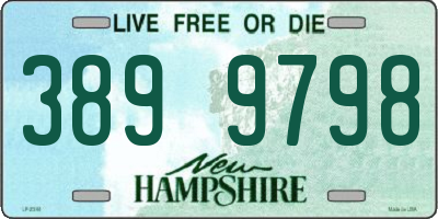 NH license plate 3899798