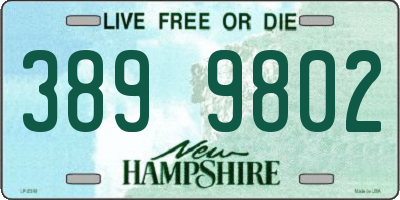 NH license plate 3899802