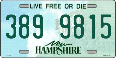 NH license plate 3899815