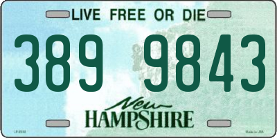 NH license plate 3899843