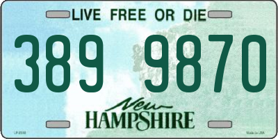 NH license plate 3899870