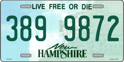 NH license plate 3899872