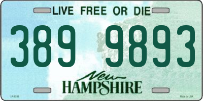 NH license plate 3899893