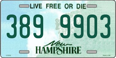 NH license plate 3899903