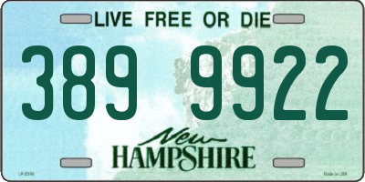 NH license plate 3899922