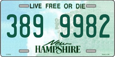 NH license plate 3899982