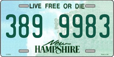 NH license plate 3899983