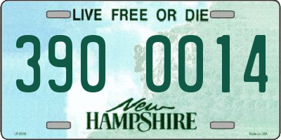 NH license plate 3900014